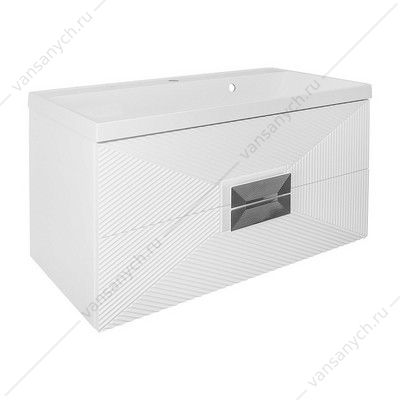 Тумба с раковиной 80см Azario ZENA 80/2 подвесная, раковина CLASSIK 80, белый глянец, ручка хром CS00097031 AZARIO (Россия/Китай) купить в Тюмени (Ван Саныч™)