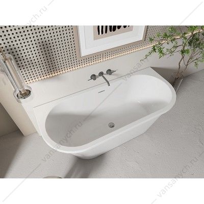 00090355 Ванна 180х75 акриловая Azario ELCON пристенная, с сифоном и рамой ELC18075 Azario (Китай) купить в Тюмени (Ван Саныч™)