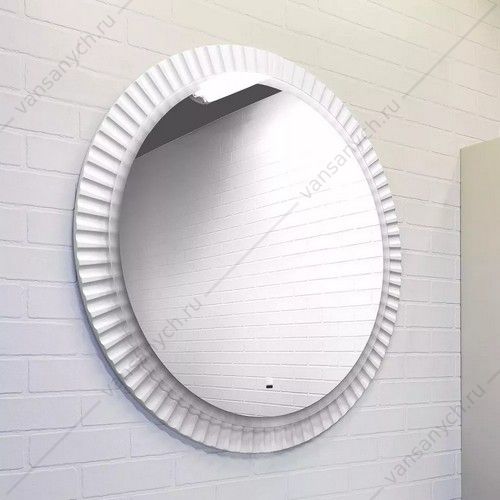 Зеркало 90см Comforty Мадрид-90 LED-подсветка, бесконт. сенсор, антизапот., белая мат. эмаль, 00-00014191CF Comforty (Россия) купить в Тюмени (Ван Саныч™)