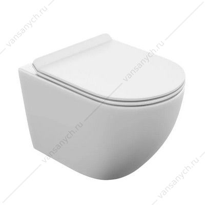Унитаз безободковый, смыв ТОРНАДО, с сиденьем микролифт, быстросъем Cersanit Brasko Vortex DPL EO 68915 Cersanit (Польша) купить в Тюмени (Ван Саныч™)
