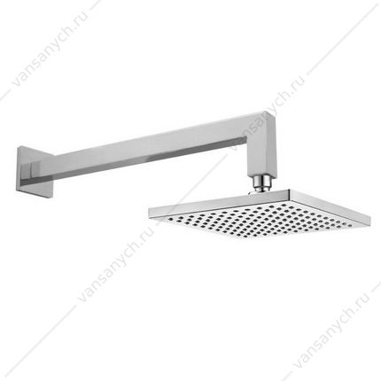Верхний душ квадратный с держателем 20x20см TIERA хром 102145031EX  E.C.A. (Турция) купить в Тюмени (Ван Саныч™)