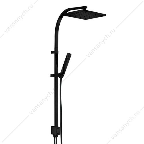 Душевой гарнитур с тропическим душем TIERA матовый черный 102158012C1EX  E.C.A. (Турция) купить в Тюмени (Ван Саныч™)