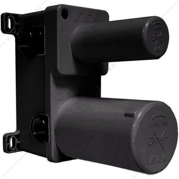 Скрытая часть для смесителя 3 потребителя матовый черный 102166301C1EX  E.C.A. (Турция) купить в Тюмени (Ван Саныч™)