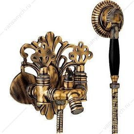 Смеситель для ванны с душевым комплектом OTTOMAN  антик лак 102202001EX  E.C.A. (Турция) купить в Тюмени (Ван Саныч™)