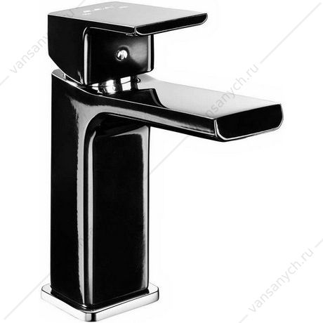 Смеситель для раковины 121 TIERA без дон. клапана черный/хром 103508989EX  E.C.A. (Турция) купить в Тюмени (Ван Саныч™)