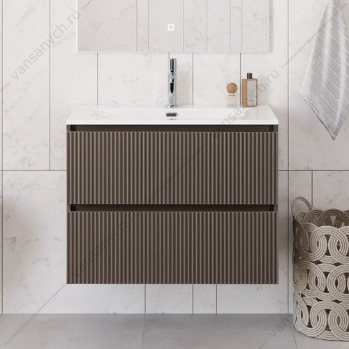 Тумба под раковину 90 BELBAGNO UNO подвесная с 2ящ. Бежевый матовый UNO-900-2C-SO-СO Belbagno (Италия) купить в Тюмени (Ван Саныч™)