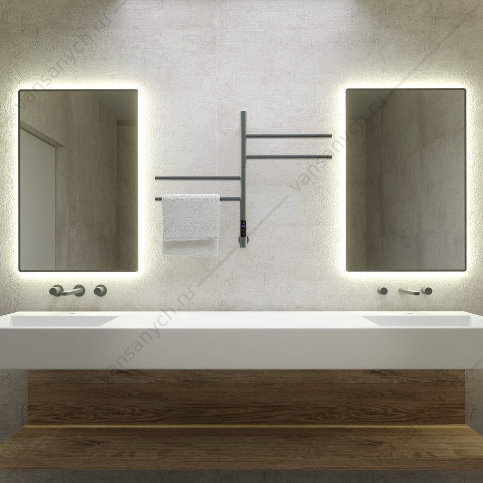 Полотенцесушитель 43х60 электрический Vincea VTD-1S1CGE, графит, таймер Vincea (Италия) купить в Тюмени (Ван Саныч™)