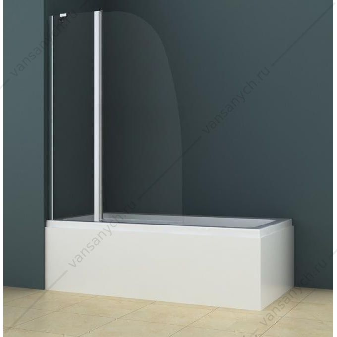 Шторка 100х140 на ванну складная Azario Boston цвет профиля хром AZ-142 AZARIO (Россия/Китай) купить в Тюмени (Ван Саныч™)