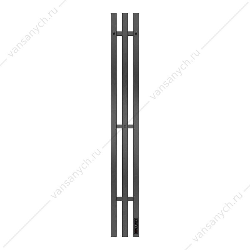 Полотенцесушитель 15х120 электрический AZARIO PALERMO 1200/156 стойка, квадрат, 3 секц, диммер справа, графит AZ83856G AZARIO (Россия/Китай) купить в Тюмени (Ван Саныч™)