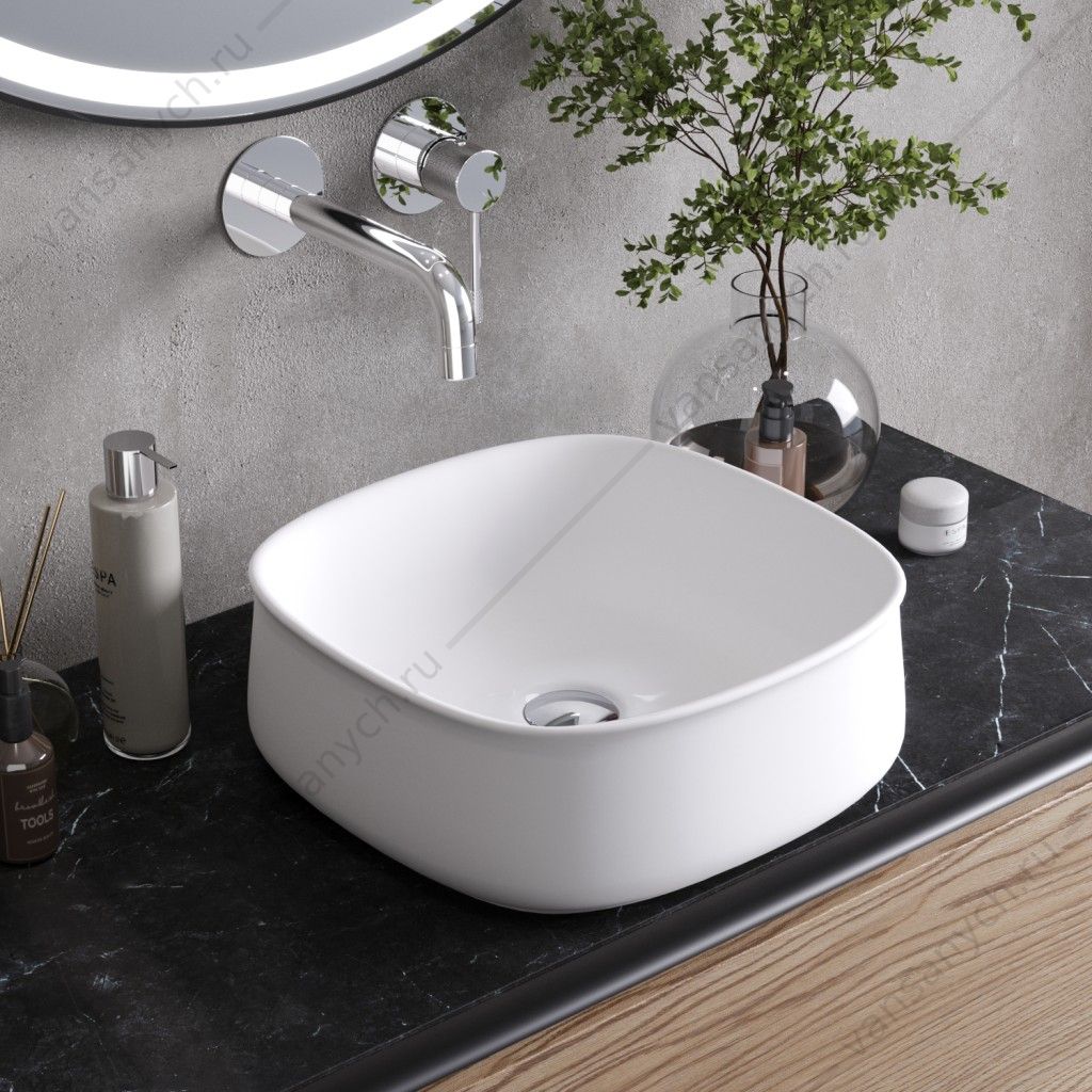 Раковина 36х36 накладная керамич. CEZARES  CZR-6604 Cezares (Италия) купить в Тюмени (Ван Саныч™)