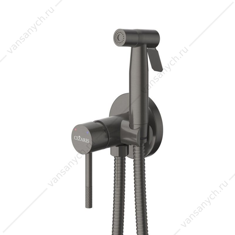 Гигиенический душ со смесителем CEZARES RELAX-DIF-GM оружейная сталь Cezares (Италия) купить в Тюмени (Ван Саныч™)