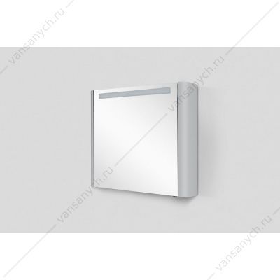 Зеркало-шкаф AM.PM Sensation, левый, 80 см, с подсветкой, серый шелк, M30MCL0801FG  AM.PM (Германия) купить в Тюмени (Ван Саныч™)