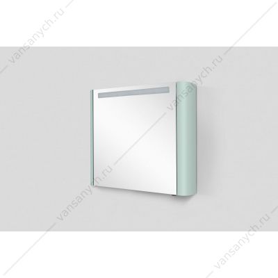 Зеркало-шкаф AM.PM Sensation, левый, 80 см, с подсветкой, мятный, M30MCL0801GG  AM.PM (Германия) купить в Тюмени (Ван Саныч™)