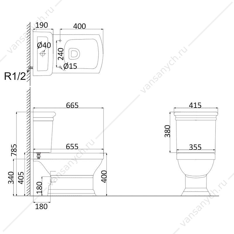 Унитаз-компакт напольный Creo Ceramique Orleans сиденье микролифт, белый OR1002+OR1003+OR1001 Creo Ceramique (Франция) купить в Тюмени (Ван Саныч™)