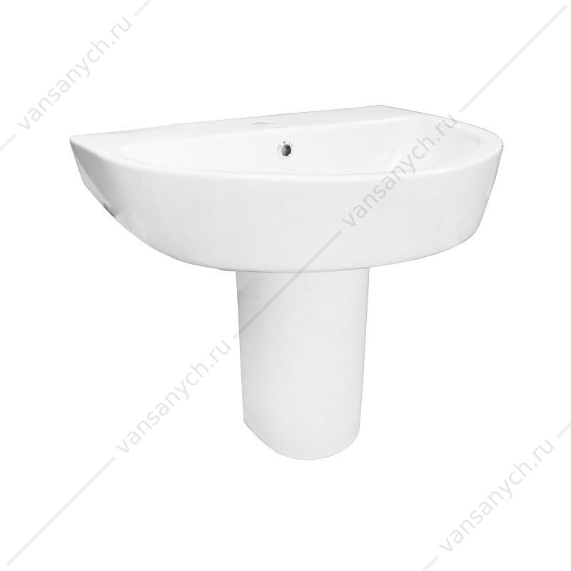Раковина 60х46 с полупьедесталом Creo Ceramique RENNES белый RE3000+RE3050 Creo Ceramique (Франция) купить в Тюмени (Ван Саныч™)