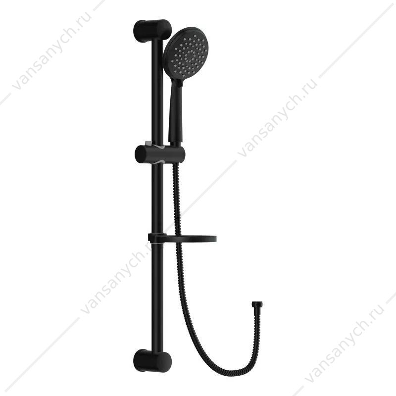 Душевой гарнитур со штангой Cersanit Lara 68146, 3 режима, шланг 180 металл, чёрный Cersanit (Польша) купить в Тюмени (Ван Саныч™)