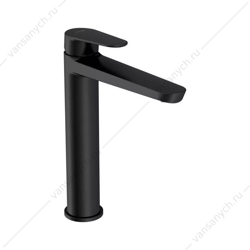 Смеситель для накладной раковины Cersanit Lara черный матовый высокий излив 68154 Cersanit (Польша) купить в Тюмени (Ван Саныч™)