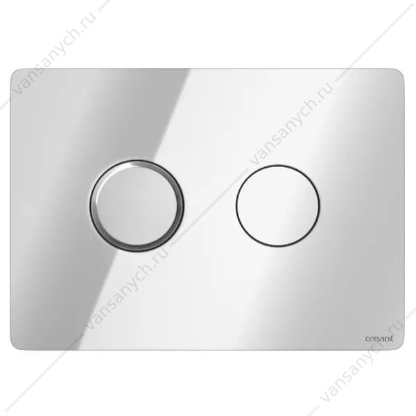 Кнопка пневматическая,  хром глянцевый Cersanit Accento Circle для AQUA 50 BU-ACN-CIR-PN/Cg, пластик Cersanit (Польша) купить в Тюмени (Ван Саныч™)