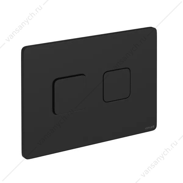 Кнопка пневматическая, черный матовый Cersanit Accento Square для AQUA 50, пластик  Cersanit (Польша) купить в Тюмени (Ван Саныч™)