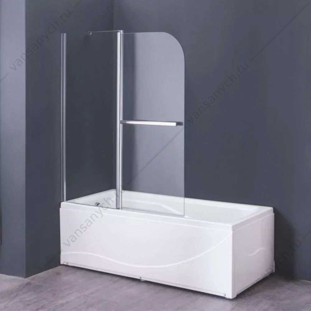 Шторка 120х140 складная на борт ванны Comforty 29CR проз. стекло 6 мм, профиль хром Comforty (Россия) купить в Тюмени (Ван Саныч™)