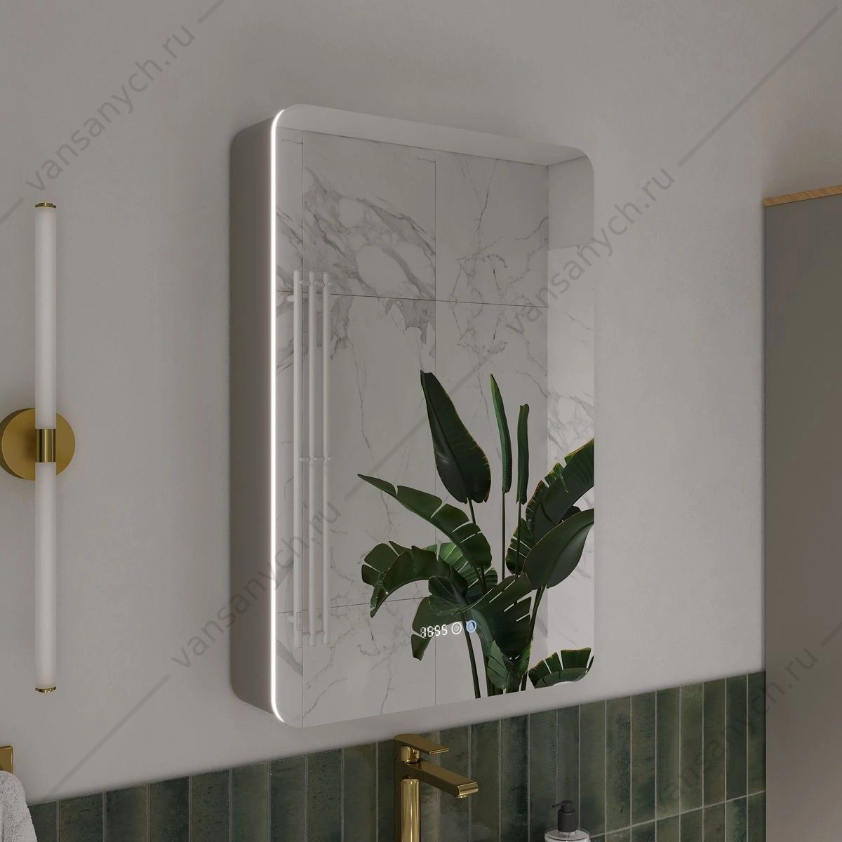 УТ000038927 Шкаф 57х86 зеркальный EQUIL Desert szDSRT.LED57.R-25, правый, амарок EQUIL (Россия) купить в Тюмени (Ван Саныч™)