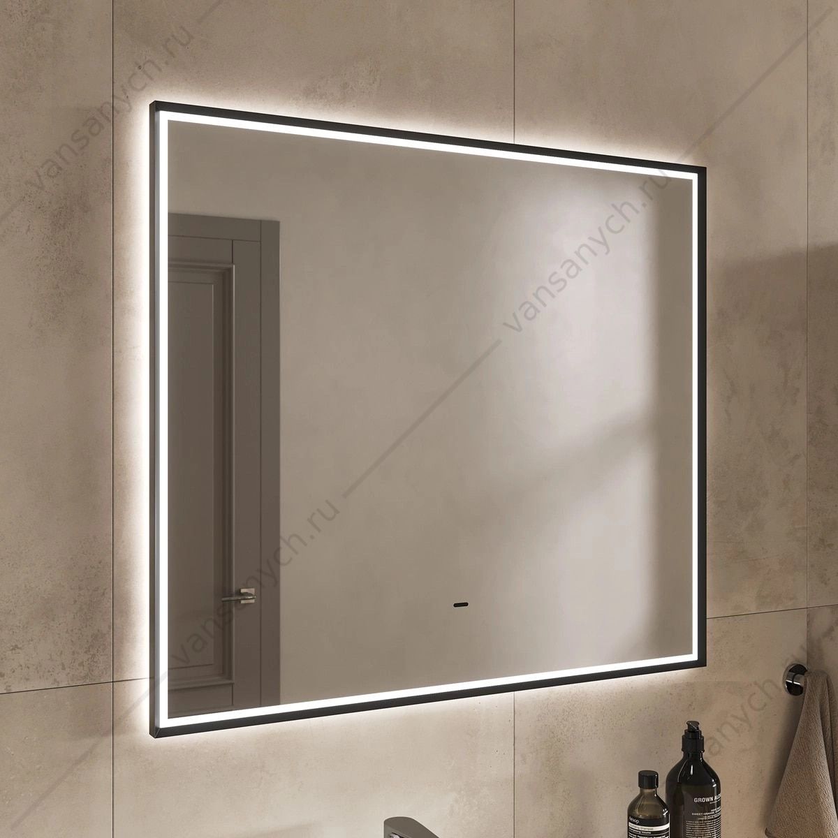 УТ000039031 Зеркало 90х80 EQUIL FOREST LED, zkFRST.LED90-15, черный EQUIL (Россия) купить в Тюмени (Ван Саныч™)