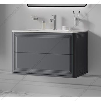 Тумба с раковиной 80 IDDIS Oxford Neo подвесная темно-серый OXN80D0i95K
 IDDIS (Россия) купить в Тюмени (Ван Саныч™)