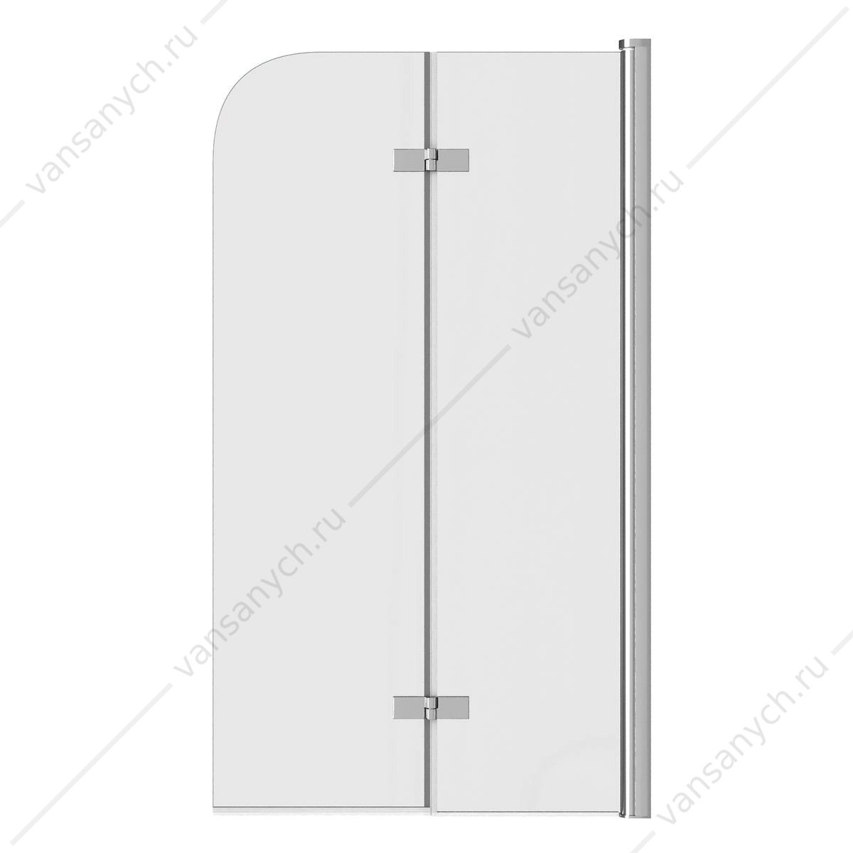 УТ000038980 Шторка 80х140 на ванну Watersense Nancy W00215 распашная, прозр. стекло, профиль хром Watersense (Италия/Китай) купить в Тюмени (Ван Саныч™)