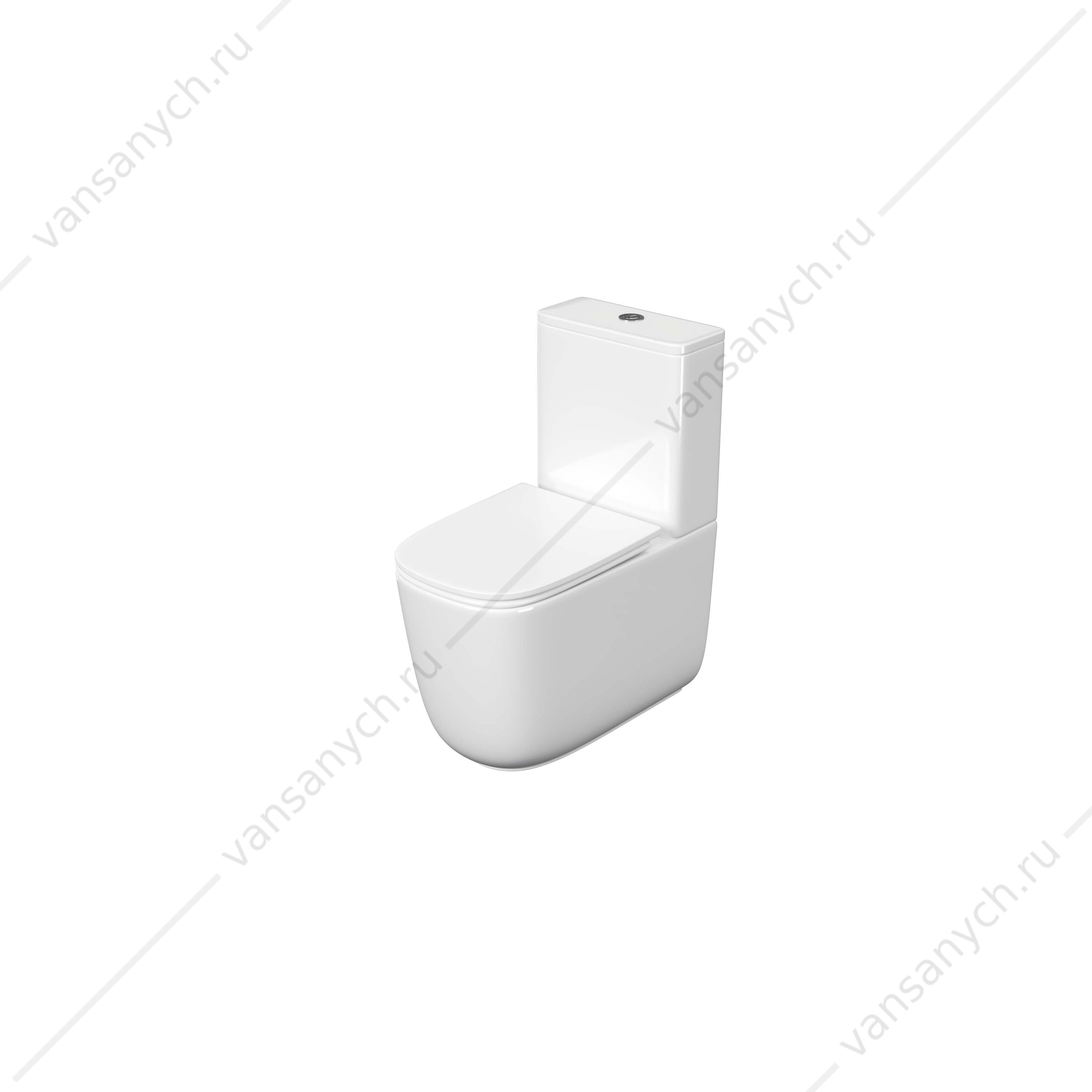 Унитаз безободковый, смыв Торнадо Aquatek Optima Plus Square напольный AQ4451-00  Aquatek (Россия) купить в Тюмени (Ван Саныч™)