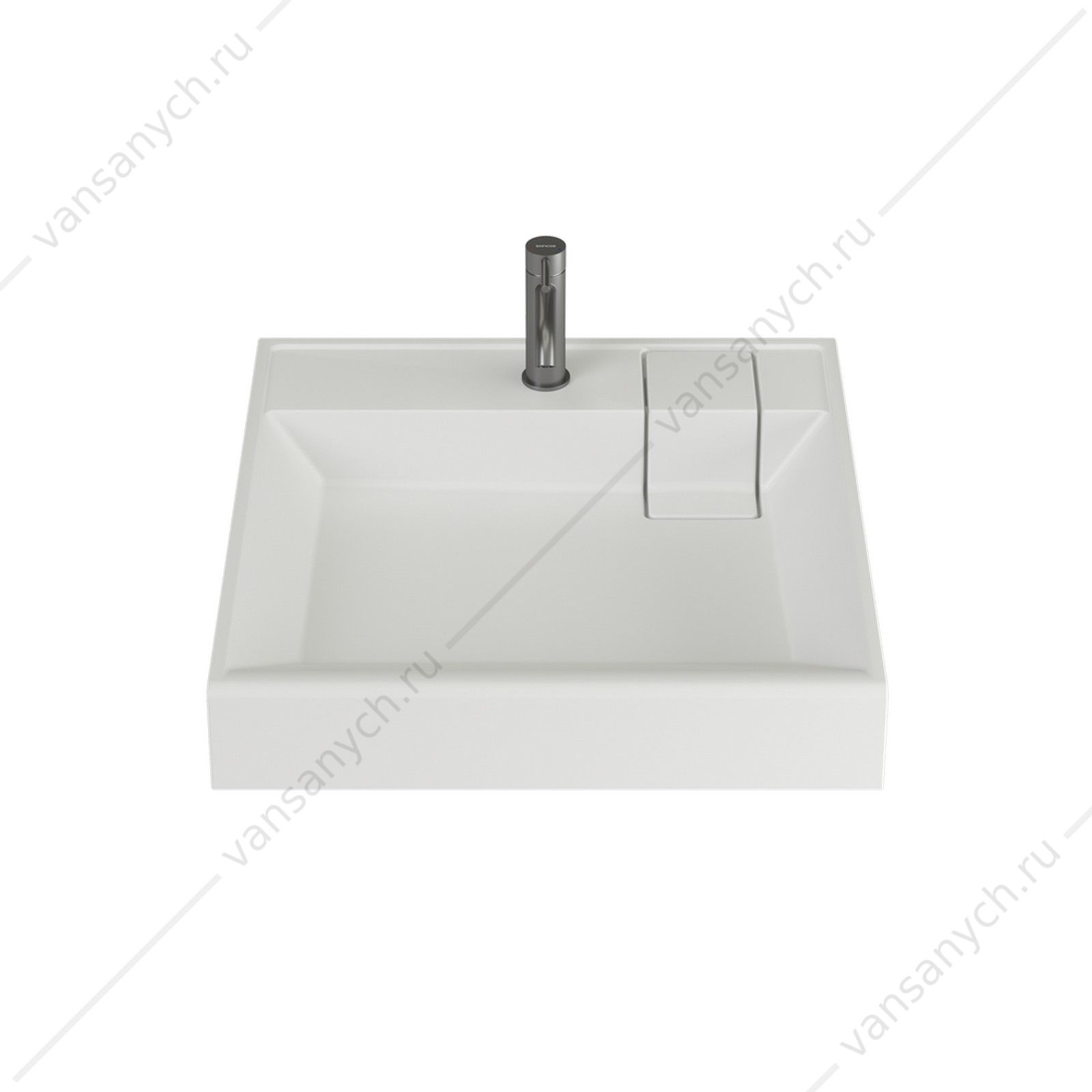 Раковина 60см из иск. мрамора Ceramica Nova QUATTRO CN0101 накладная белый CERAMICA NOVA (Италия) купить в Тюмени (Ван Саныч™)