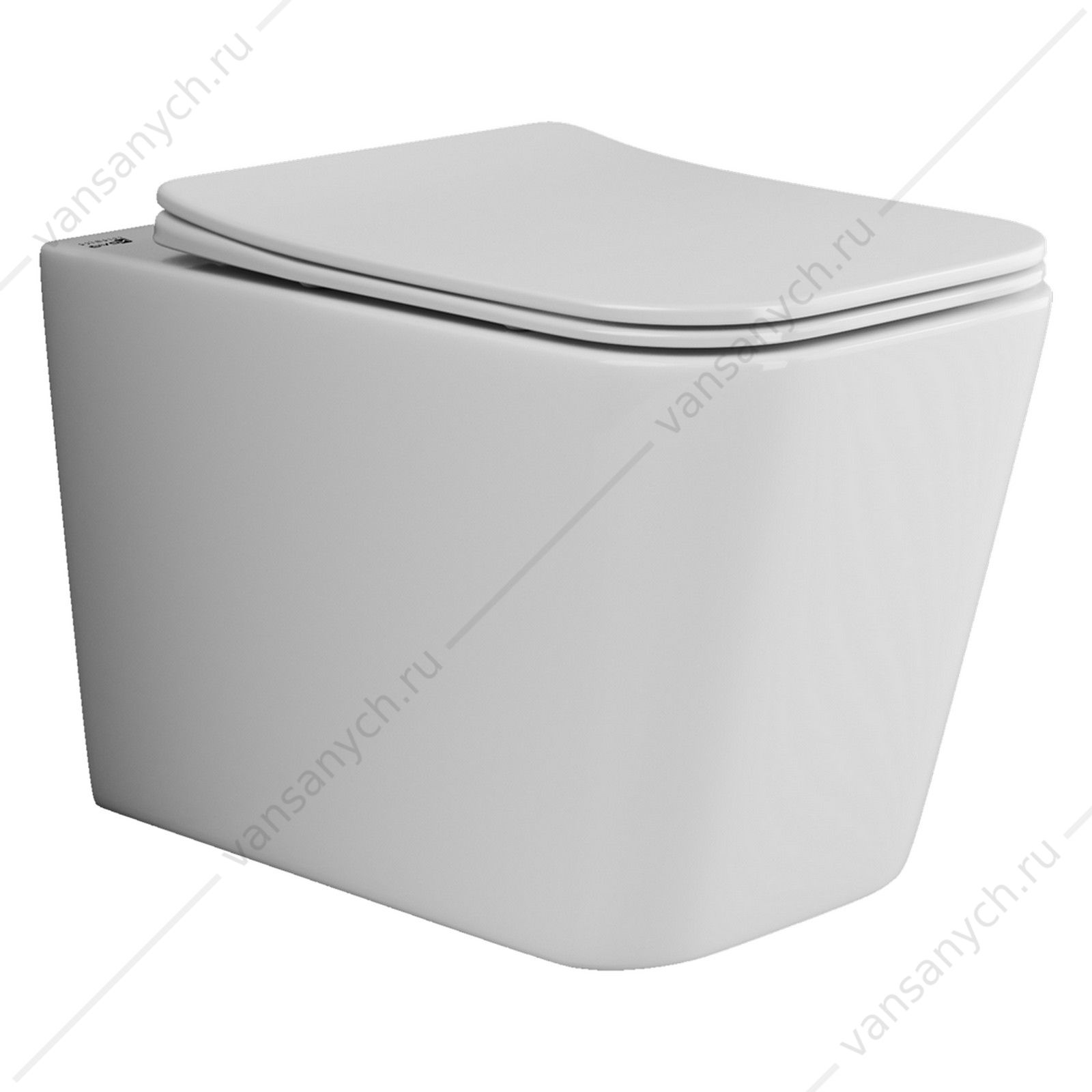 Унитаз безободковый с сиденьем микролифт Ceramica Nova CUBIC CN1806 белый подвесной  CERAMICA NOVA (Италия) купить в Тюмени (Ван Саныч™)