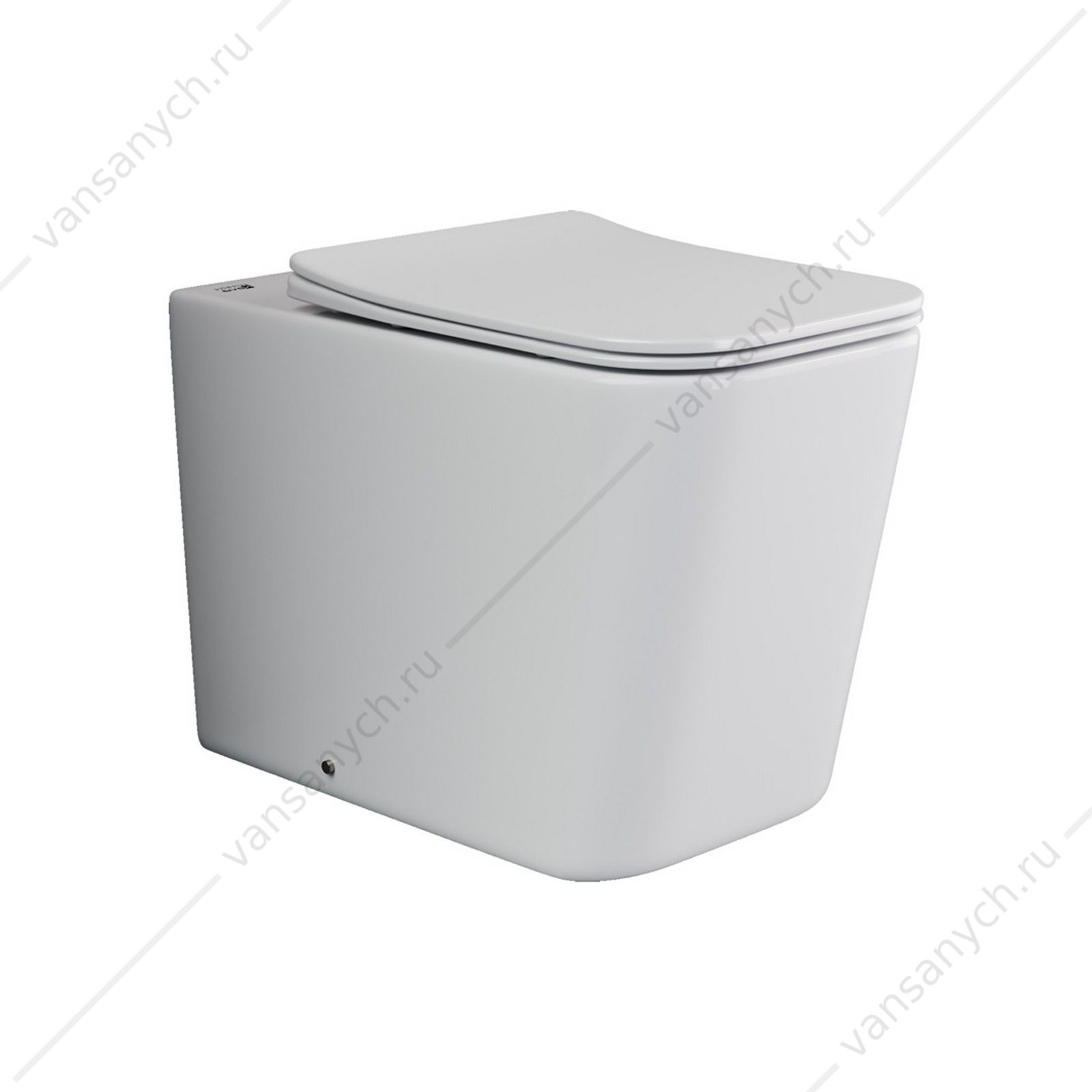 Унитаз безободковый с сиденьем микролифт Ceramica Nova CUBIC CN1809 белый приставной  CERAMICA NOVA (Италия) купить в Тюмени (Ван Саныч™)