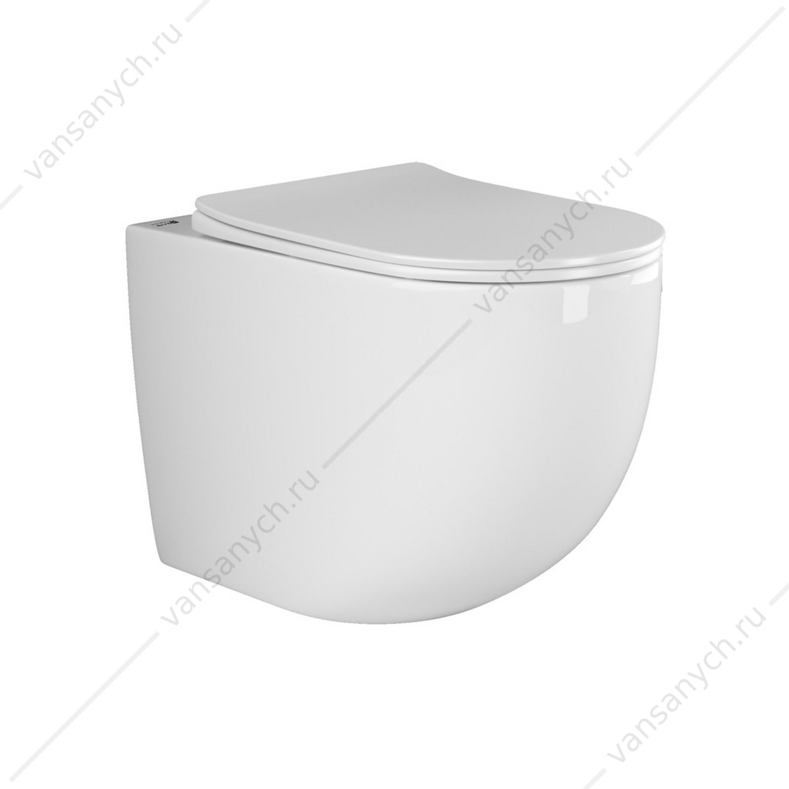 Унитаз безободковый с сиденьем микролифт Ceramica Nova MIA CN1810 белый приставной CERAMICA NOVA (Италия) купить в Тюмени (Ван Саныч™)