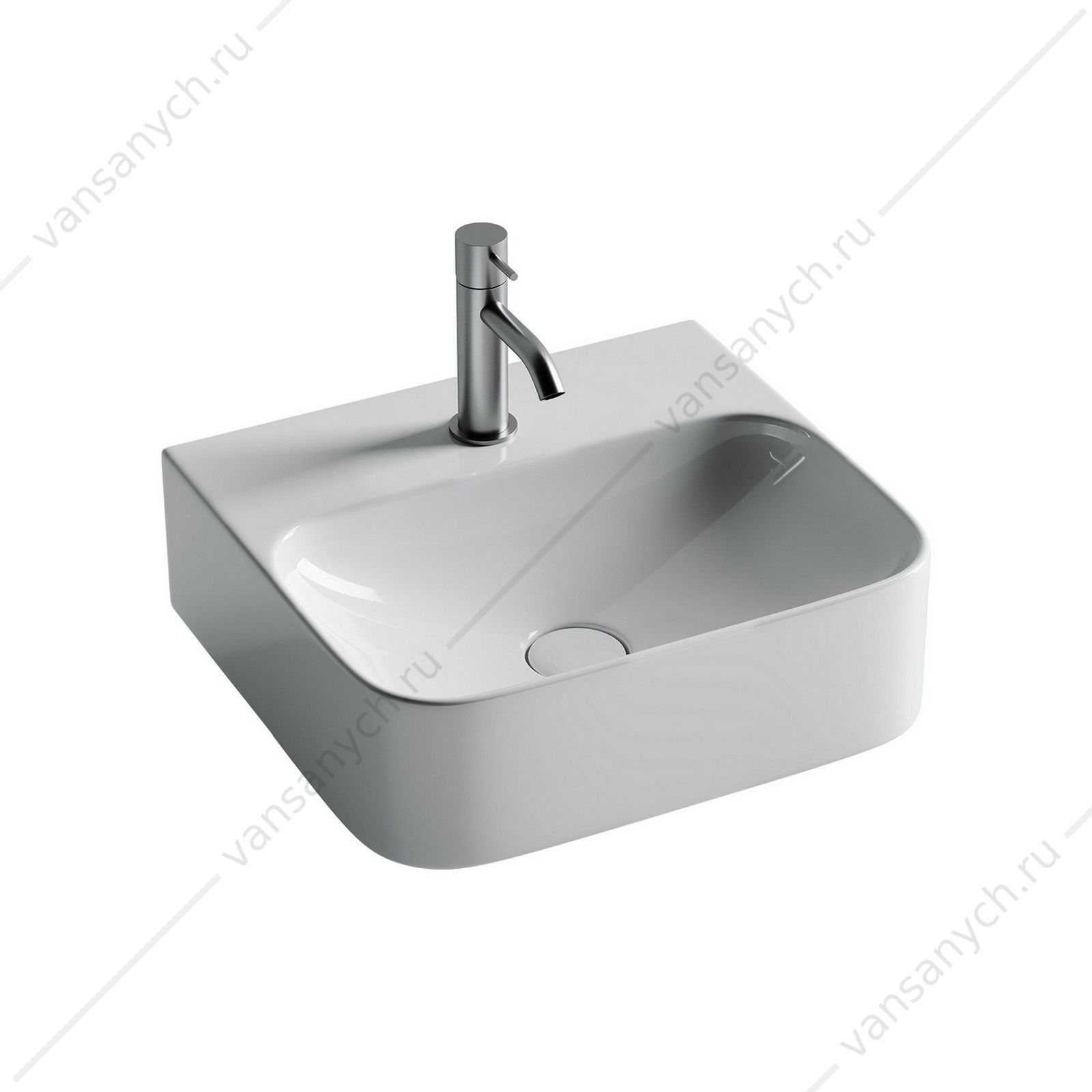 Раковина 43см Ceramica Nova AURA CN2005 подвесная белый CERAMICA NOVA (Италия) купить в Тюмени (Ван Саныч™)