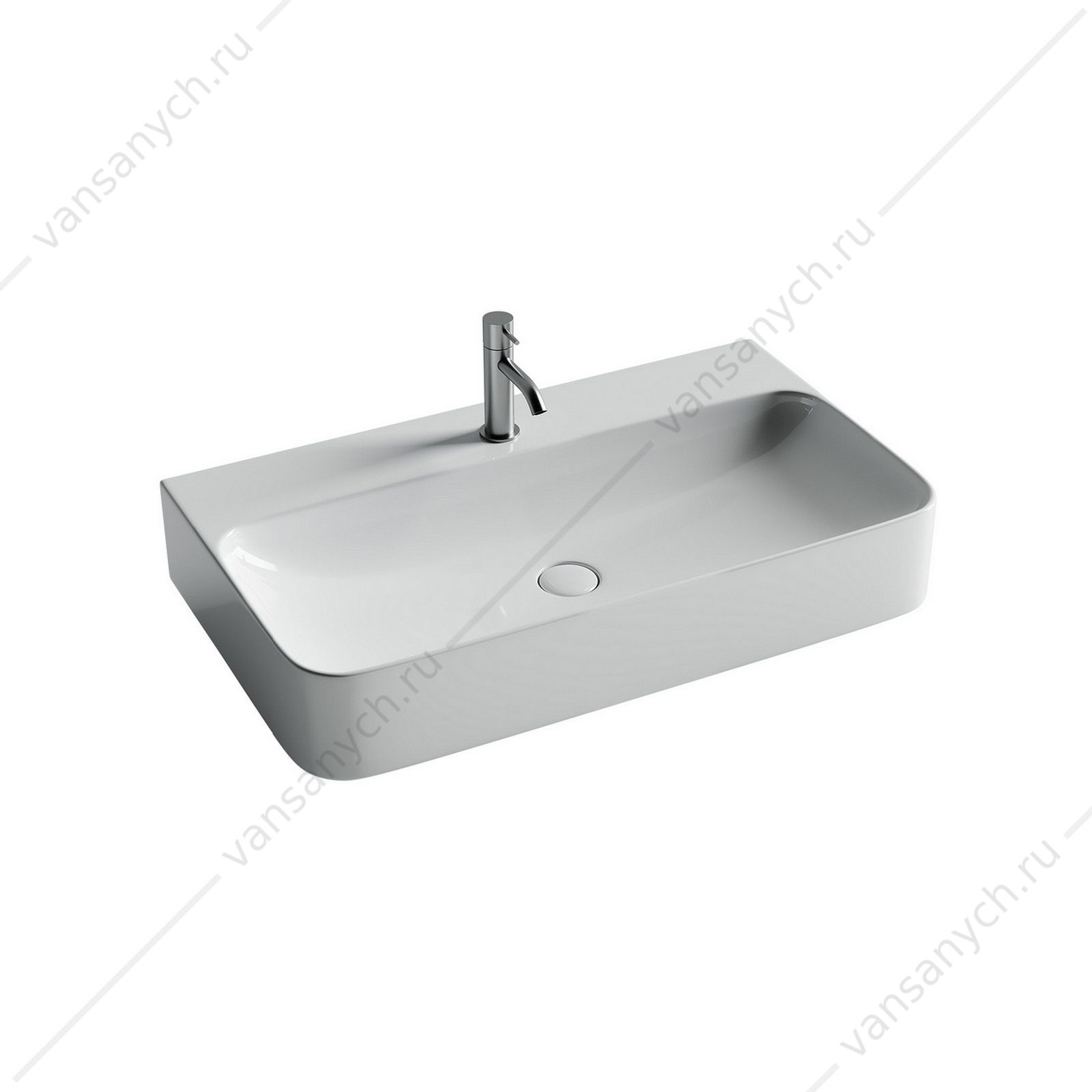 Раковина 80см Ceramica Nova AURA CN2006 подвесная белый CERAMICA NOVA (Италия) купить в Тюмени (Ван Саныч™)