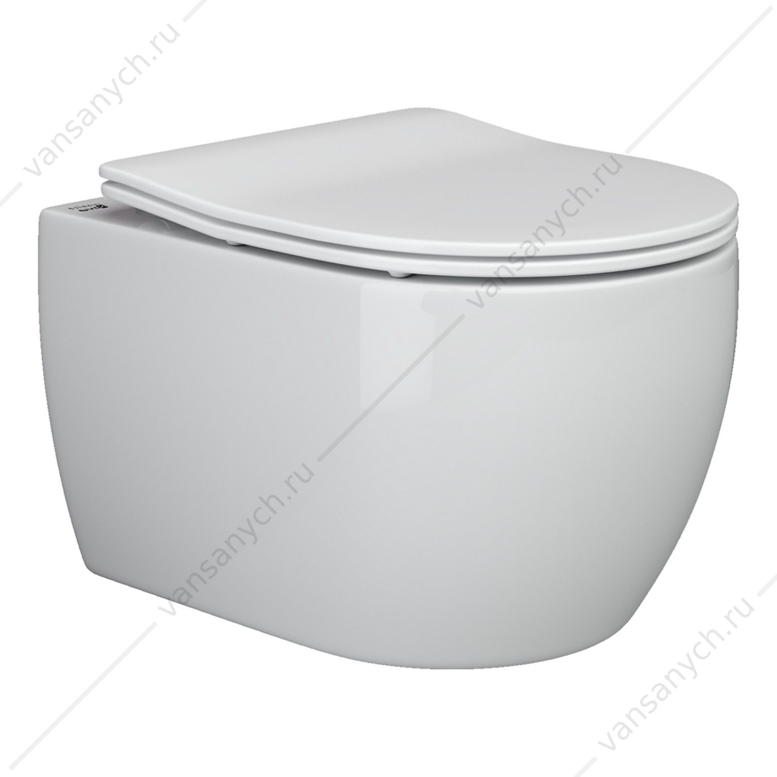 Унитаз безободковый с сиденьем микролифт Ceramica Nova PLAY CN3001 белый подвесной  CERAMICA NOVA (Италия) купить в Тюмени (Ван Саныч™)