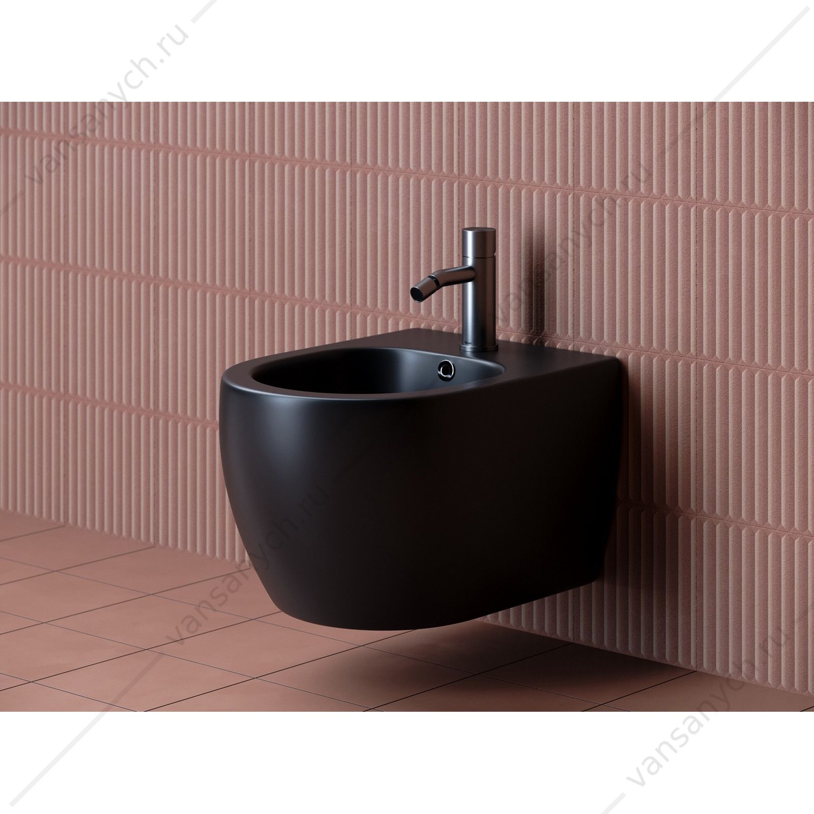 Биде Ceramica Nova PLAY CN3002MB черный матовый подвесное CERAMICA NOVA (Италия) купить в Тюмени (Ван Саныч™)