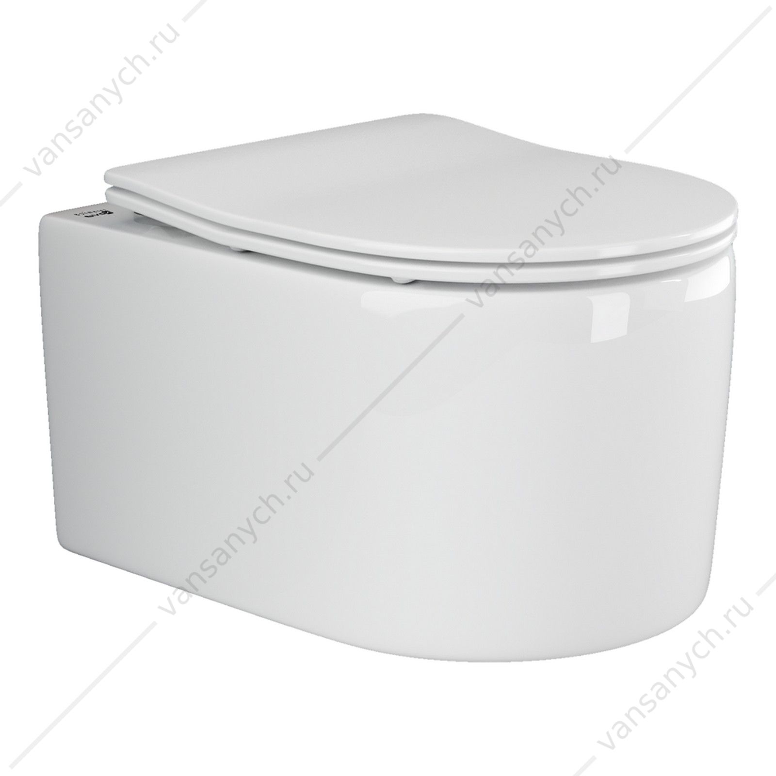 Унитаз безободковый с сиденьем микролифт Ceramica Nova MOMENTS CN3003 белый подвесной  CERAMICA NOVA (Италия) купить в Тюмени (Ван Саныч™)