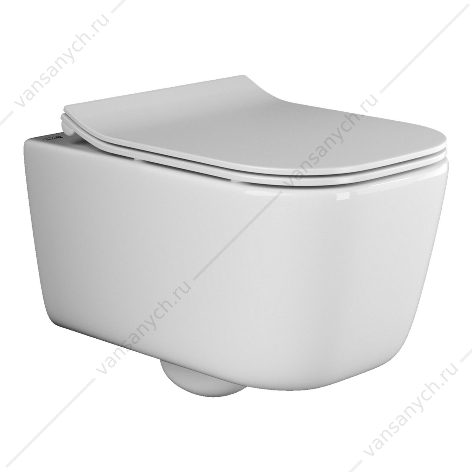 Унитаз безободковый с сиденьем микролифт Ceramica Nova NEW DAY CN3005 белый подвесной  CERAMICA NOVA (Италия) купить в Тюмени (Ван Саныч™)