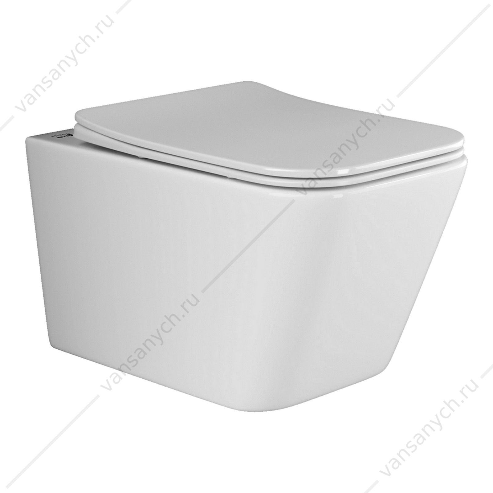 Унитаз безободковый с сиденьем микролифт Ceramica Nova METRIC CN3007 белый подвесной  CERAMICA NOVA (Италия) купить в Тюмени (Ван Саныч™)