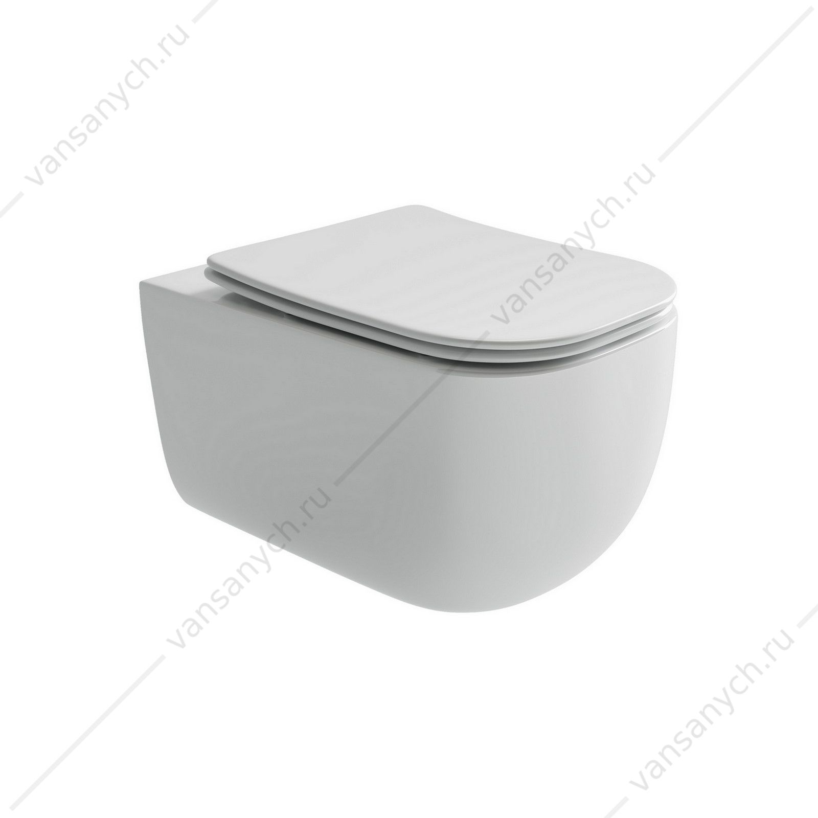 Унитаз безободковый с сиденьем микролифт Ceramica Nova NOEL CN3013 белый подвесной  CERAMICA NOVA (Италия) купить в Тюмени (Ван Саныч™)