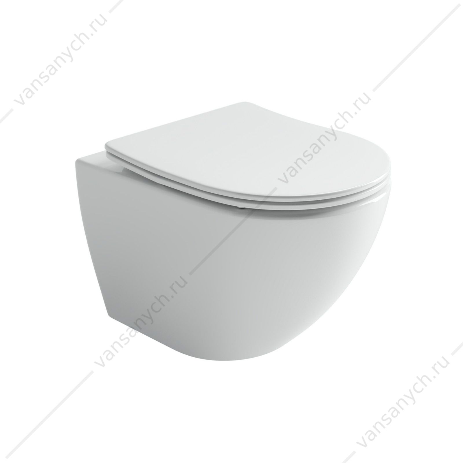 Унитаз безободковый с сиденьем микролифт Ceramica Nova METROPOL CN4002T белый подвесной  CERAMICA NOVA (Италия) купить в Тюмени (Ван Саныч™)