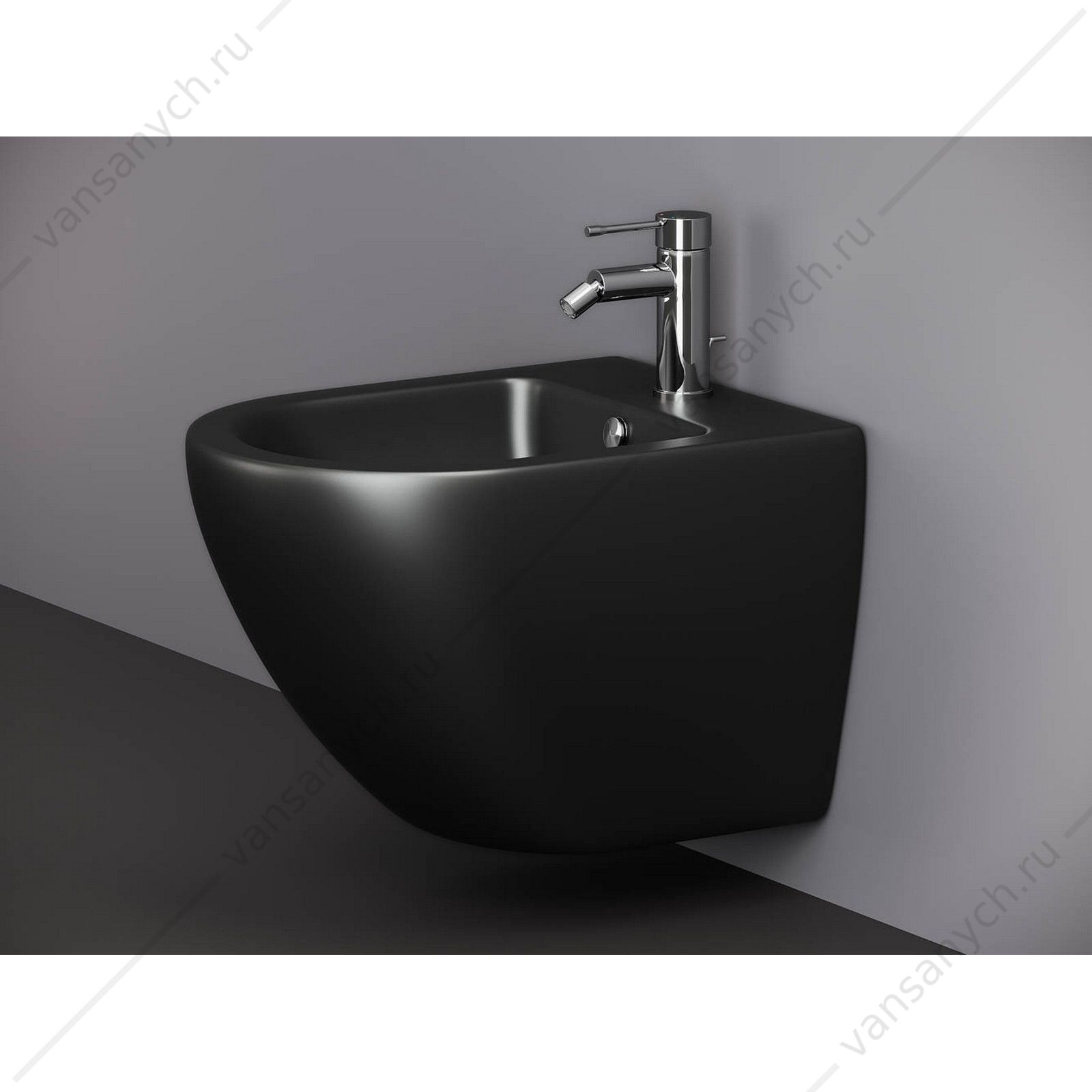 Биде Ceramica Nova METROPOL CN4003MB черный матовый подвесное CERAMICA NOVA (Италия) купить в Тюмени (Ван Саныч™)