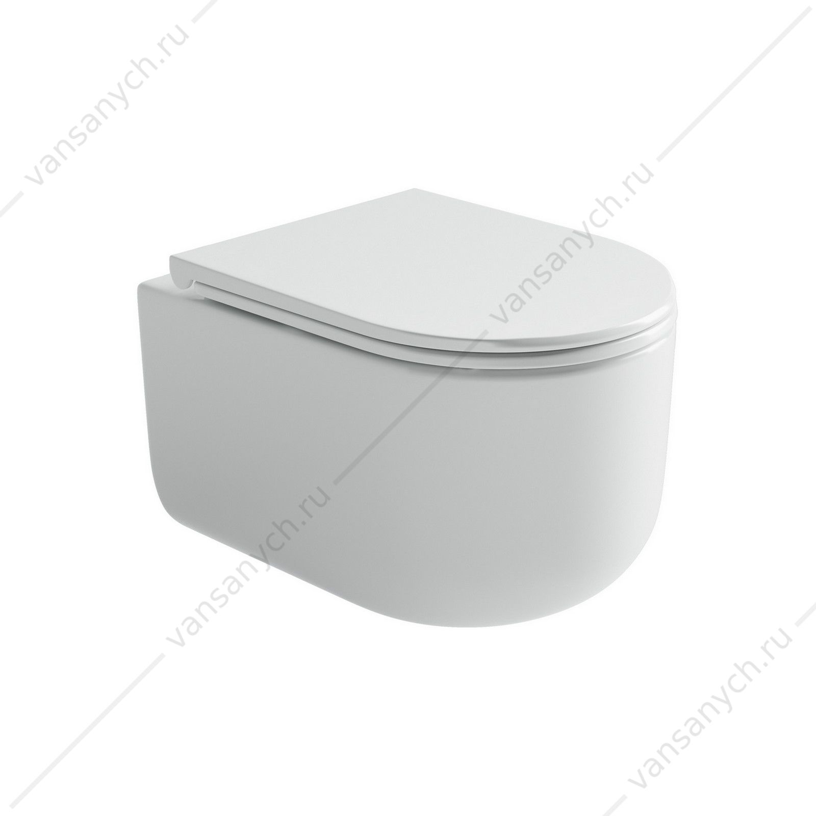 Унитаз безободковый с сиденьем микролифт Ceramica Nova ULMA CN4006 белый подвесной  CERAMICA NOVA (Италия) купить в Тюмени (Ван Саныч™)
