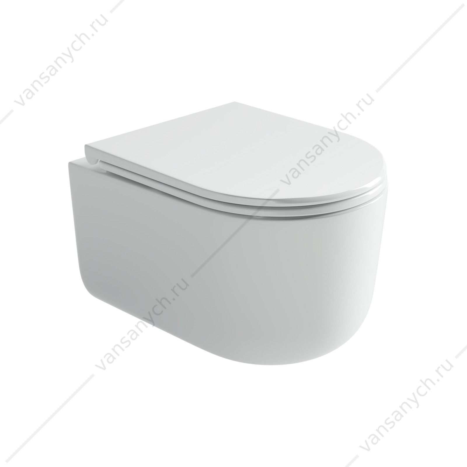 Унитаз безободковый с сиденьем микролифт Ceramica Nova ULMA CN4006T белый подвесной  CERAMICA NOVA (Италия) купить в Тюмени (Ван Саныч™)