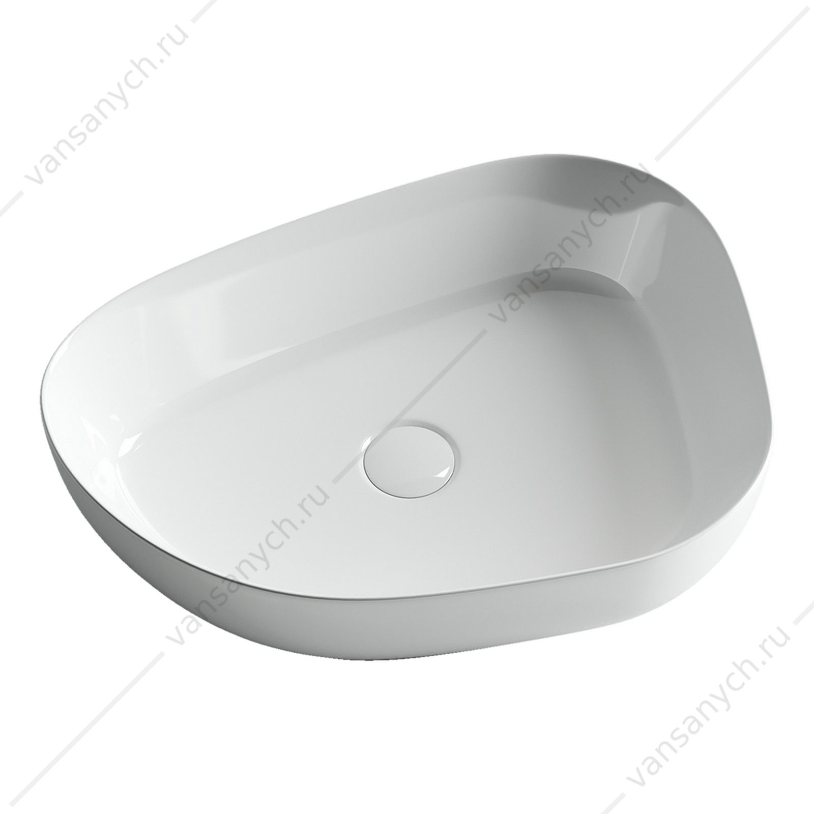 Раковина 55см Ceramica Nova ELEMENT CN5003 накладная белый CERAMICA NOVA (Италия) купить в Тюмени (Ван Саныч™)