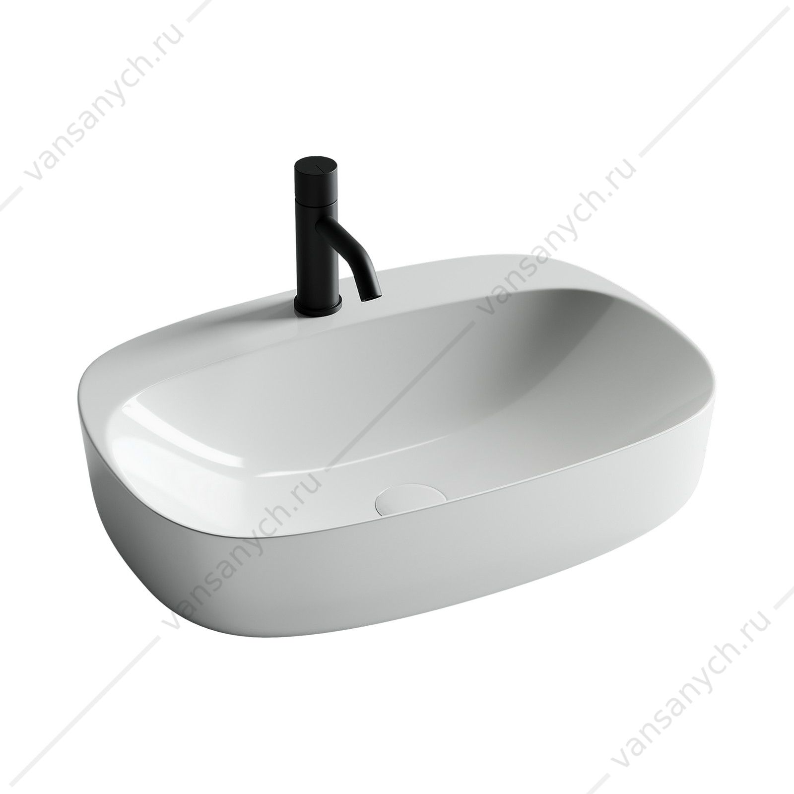 Раковина 60см Ceramica Nova ELEMENT CN5012 накладная белый CERAMICA NOVA (Италия) купить в Тюмени (Ван Саныч™)
