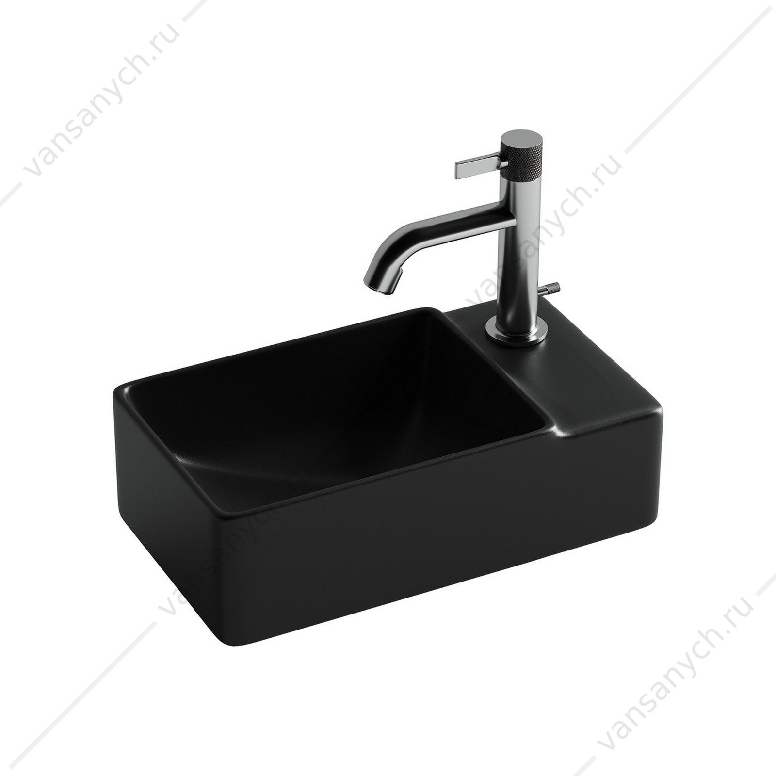 Раковина 40см Ceramica Nova ELEMENT CN5045MB подвесная черный матовый CERAMICA NOVA (Италия) купить в Тюмени (Ван Саныч™)
