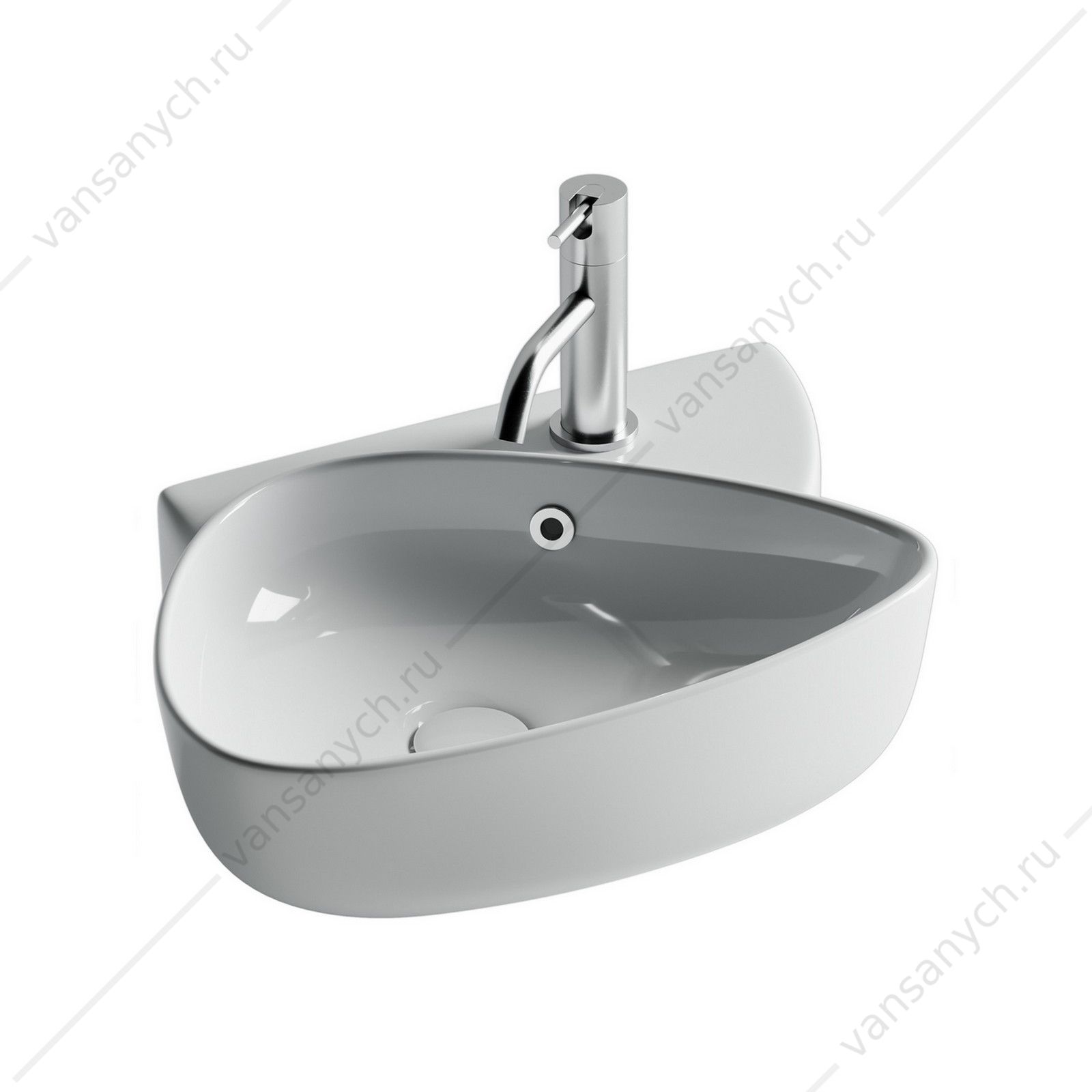 Раковина 50см Ceramica Nova ELEMENT CN5049 подвесная белый CERAMICA NOVA (Италия) купить в Тюмени (Ван Саныч™)