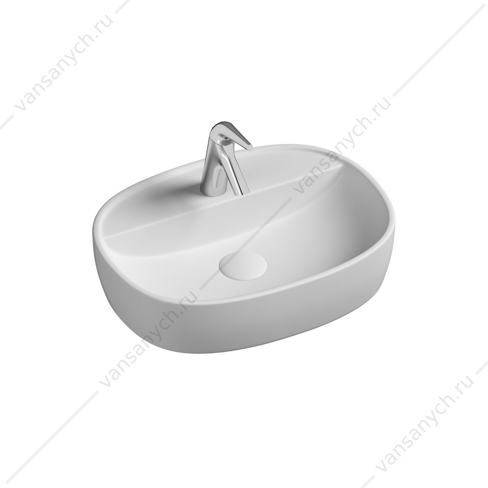 Раковина 50см Ceramica Nova ELEMENT CN6036 накладная белый CERAMICA NOVA (Италия) купить в Тюмени (Ван Саныч™)
